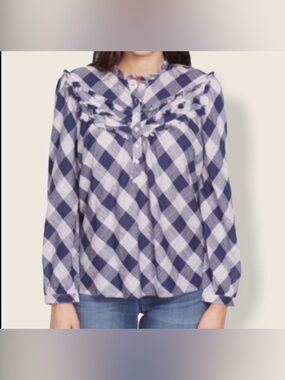 WILLIAM RAST Talya Cotton Ruffled Top western Rodeo country cowgirl Med Texicani